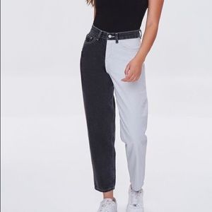 NWT Colorblock Wide Leg Jeans